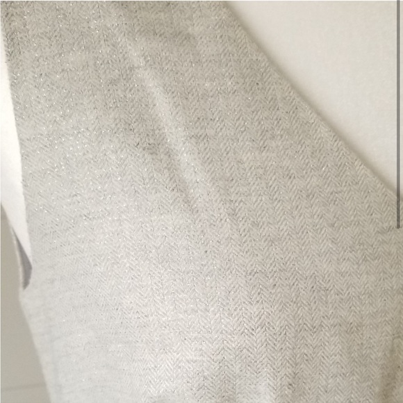 NWOT Banana Republic Gray Silver Sparkle Sheath Dress Wool Blend Lined Size 8 - Picture 3 of 12